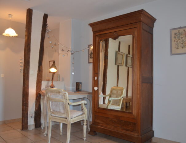 Chambres hôtes Chaumont sur Loire, chambre Bergeronnette, vue reflet miroir